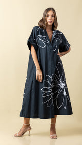 Effortless Elegance: The Oversized Black Shirt Dress