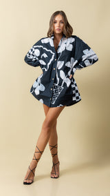 Black Short Shirt Dress