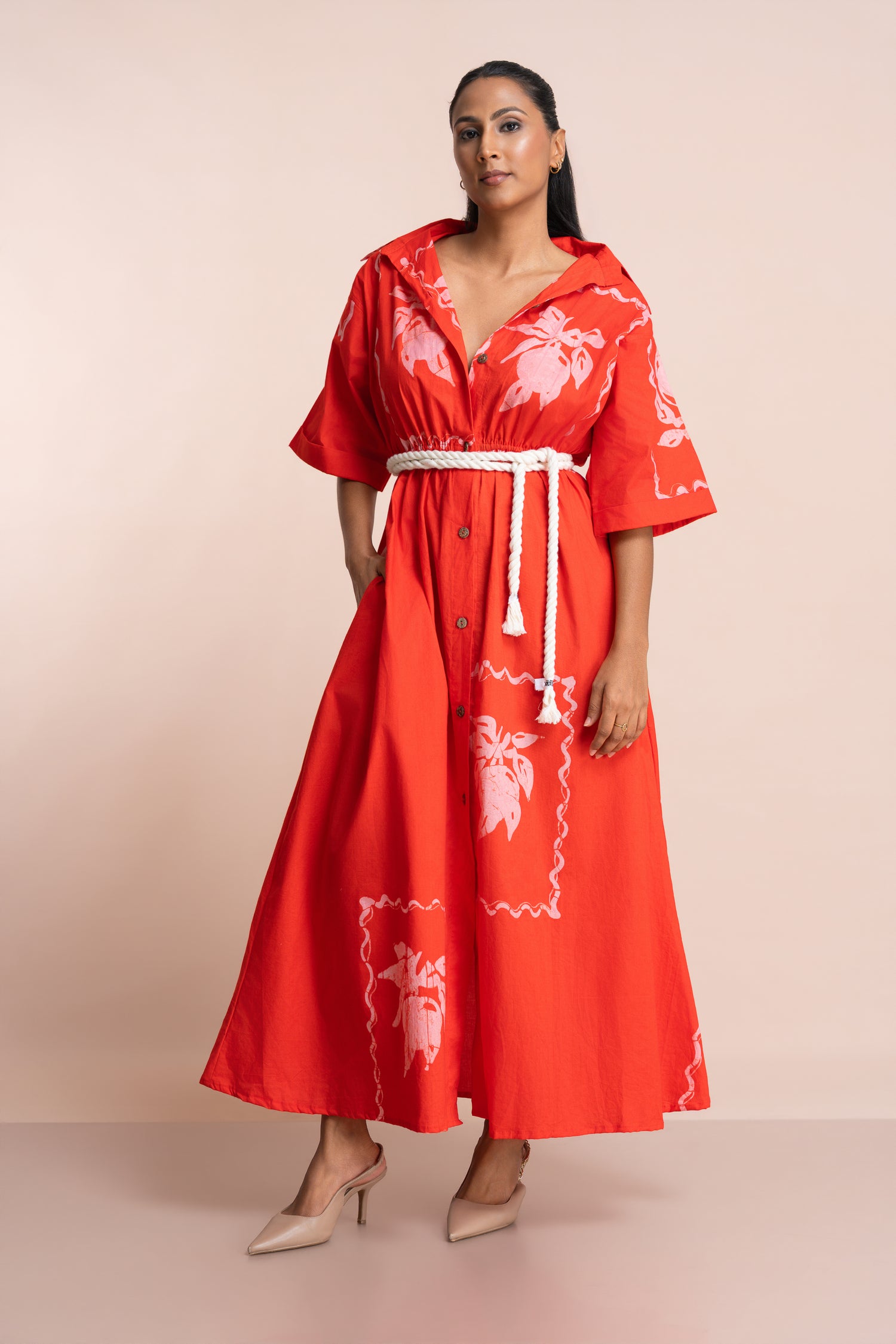 Cherry Bloom Shirt Dress