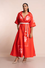 Cherry Bloom Shirt Dress