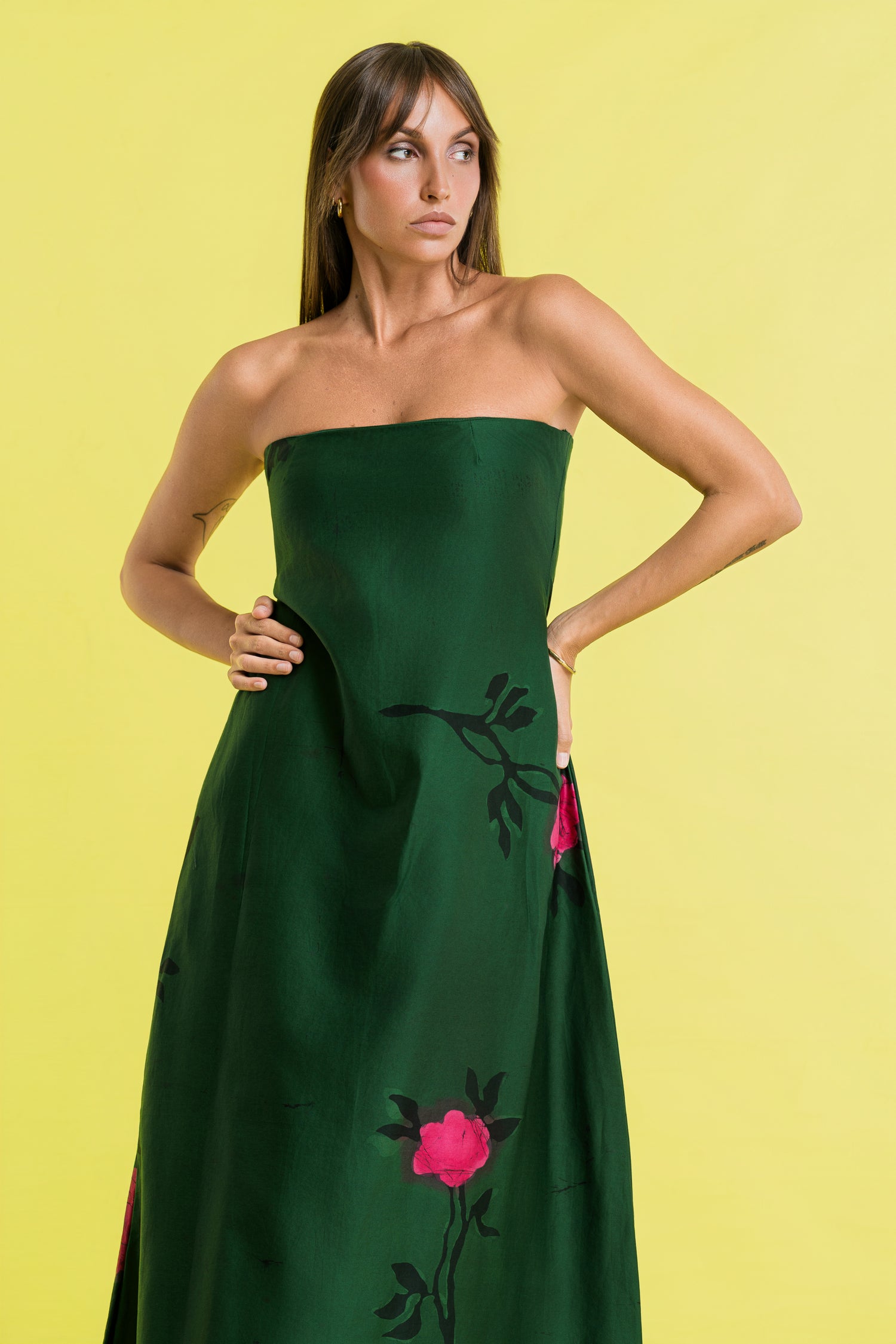 Bloomstate | Emerald Rose Tube Dress