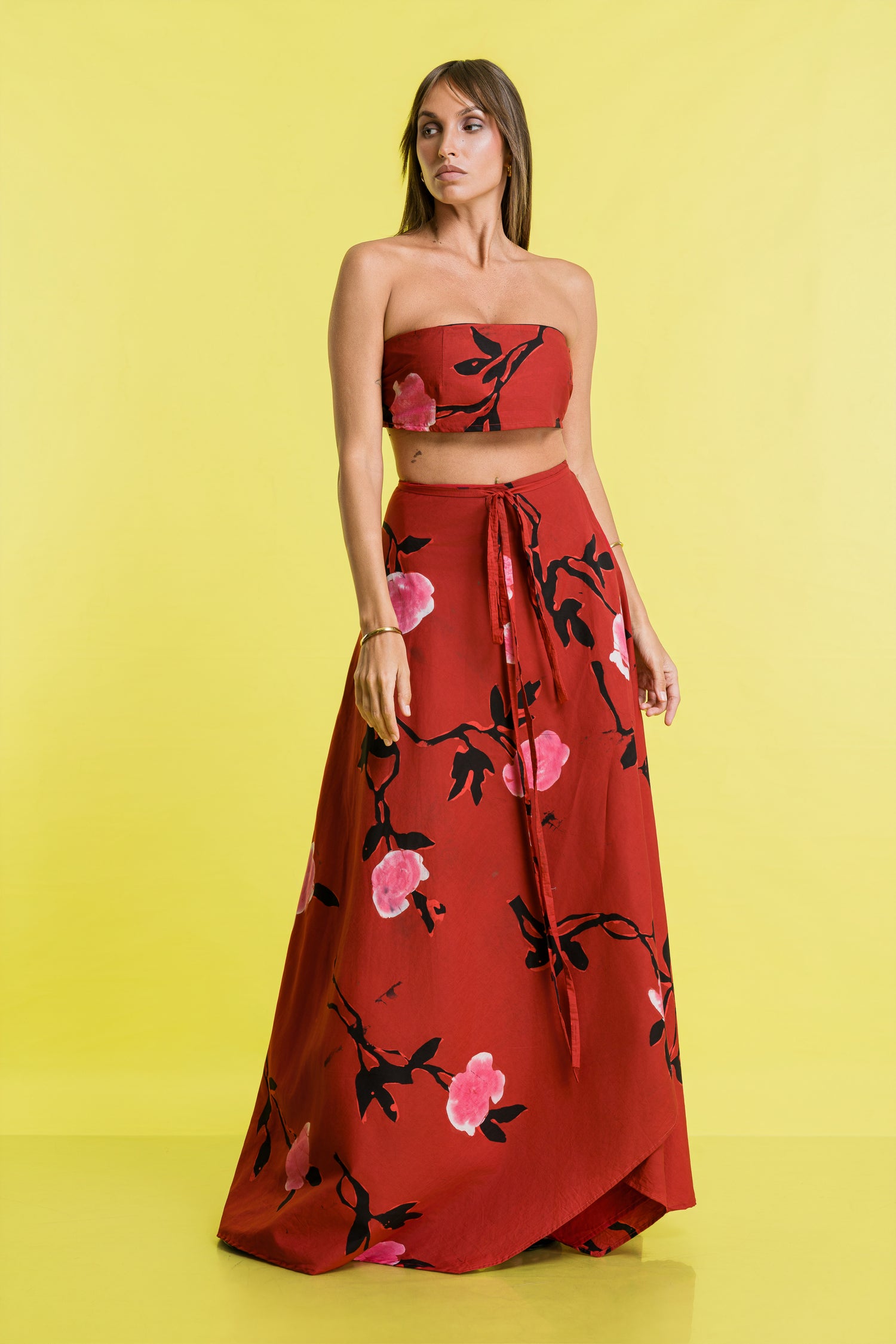 Bloomstate | Rosalia Red Wrap Skirt