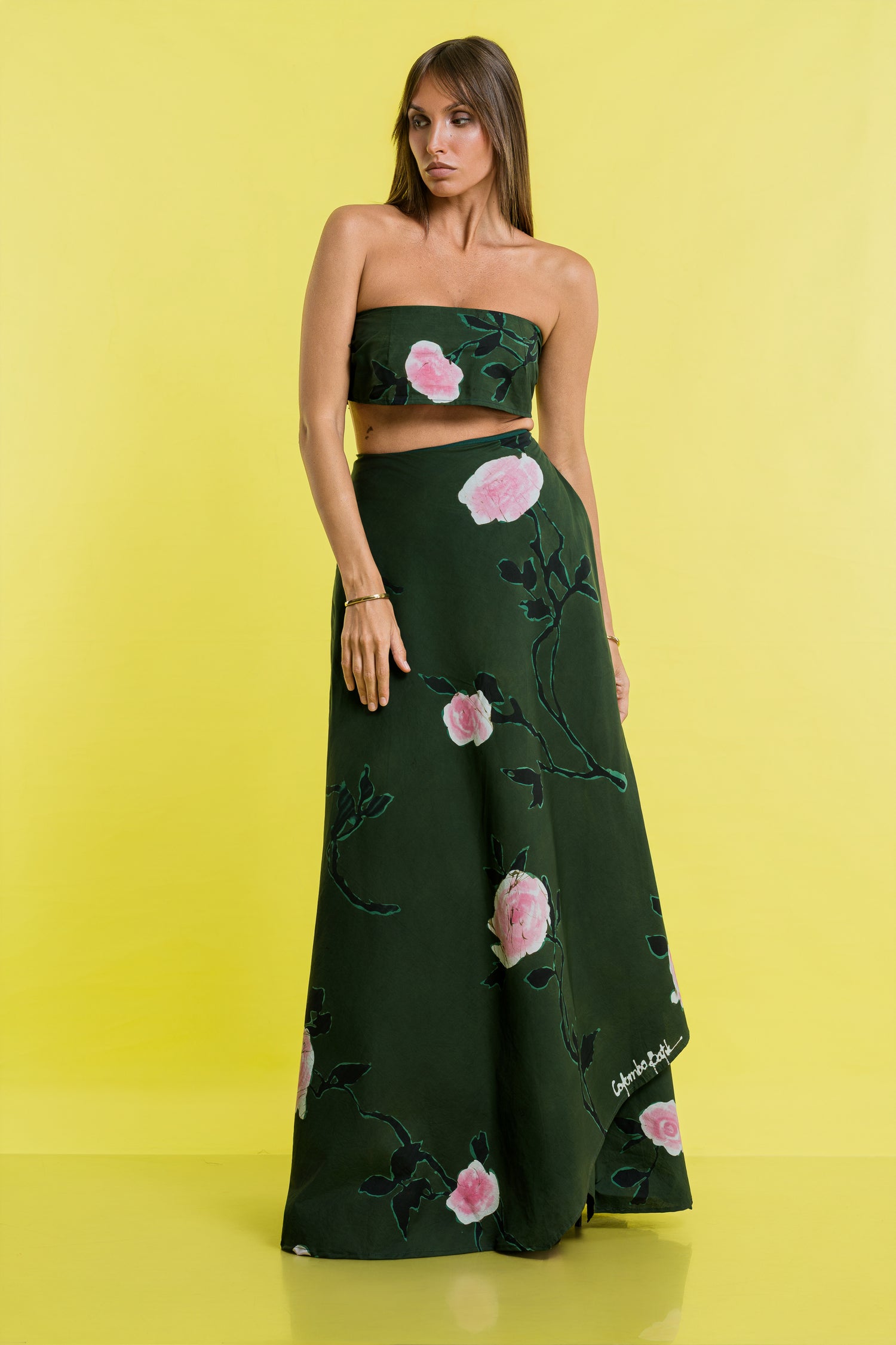 Bloomstate | Rosalia Green Wrap Skirt