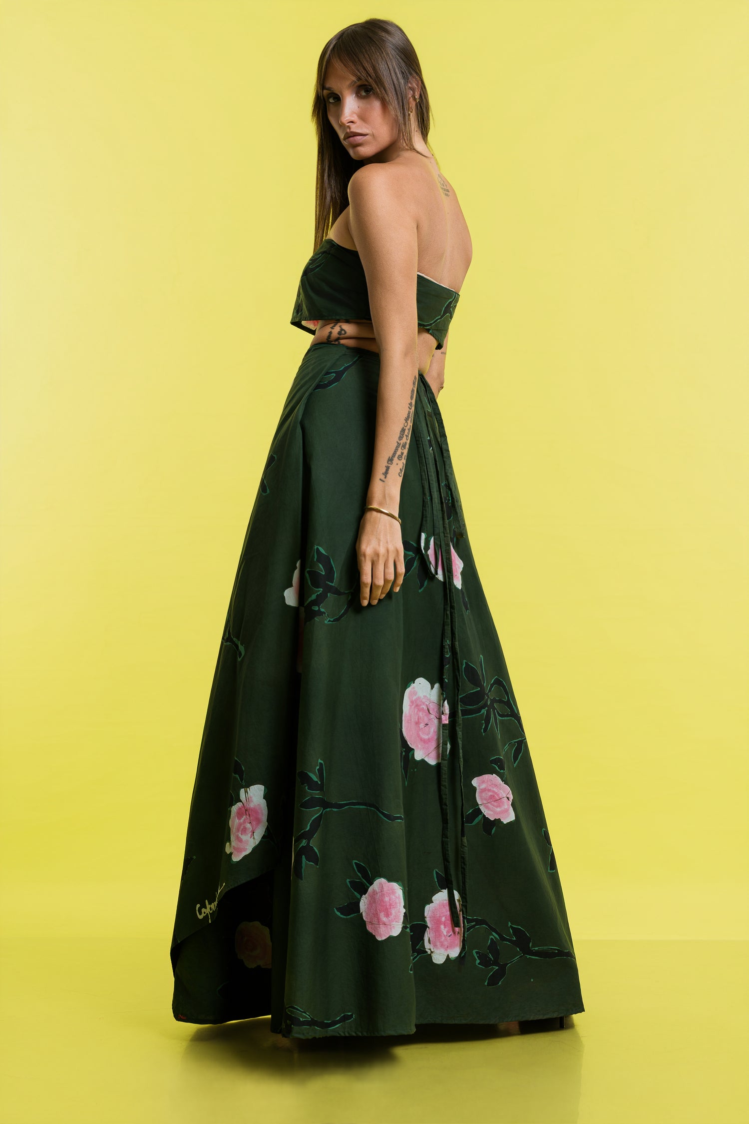 Bloomstate | Rosalia Green Wrap Skirt