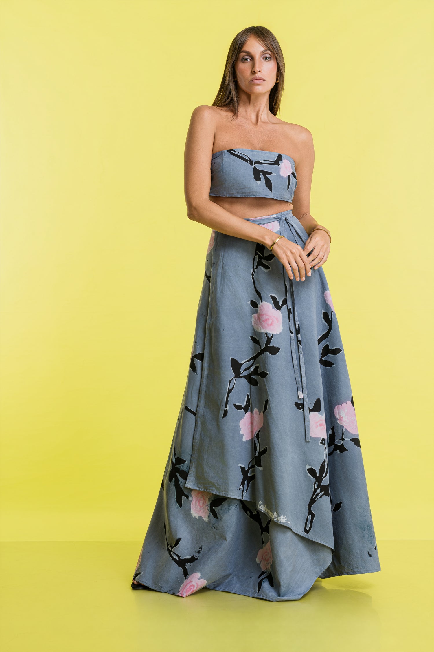 Bloomstate | Rosalia Grey Wrap Skirt