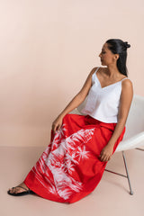 Galle Fort Red Long Skirt