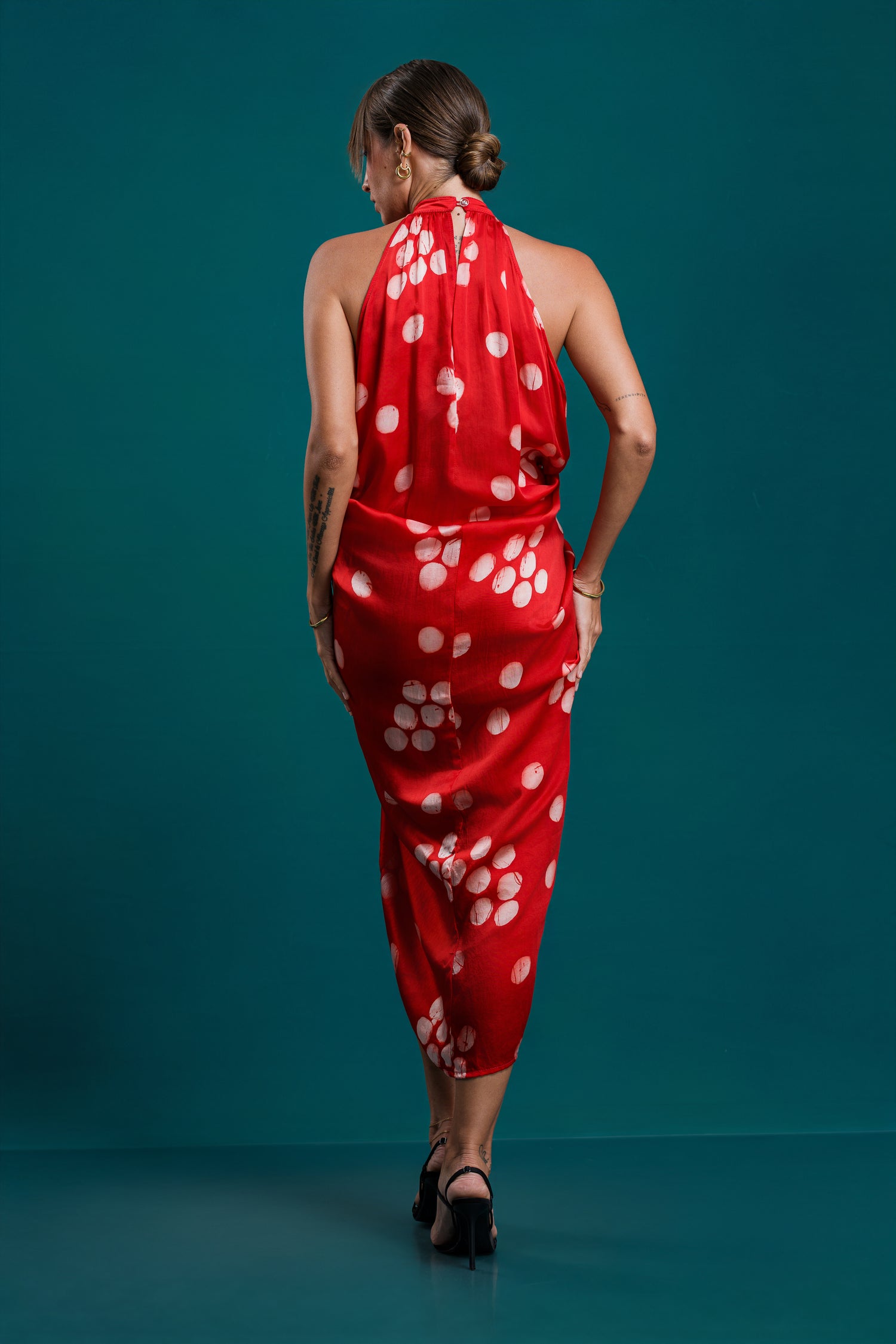 Lumina | Rosette Red Knot Dress