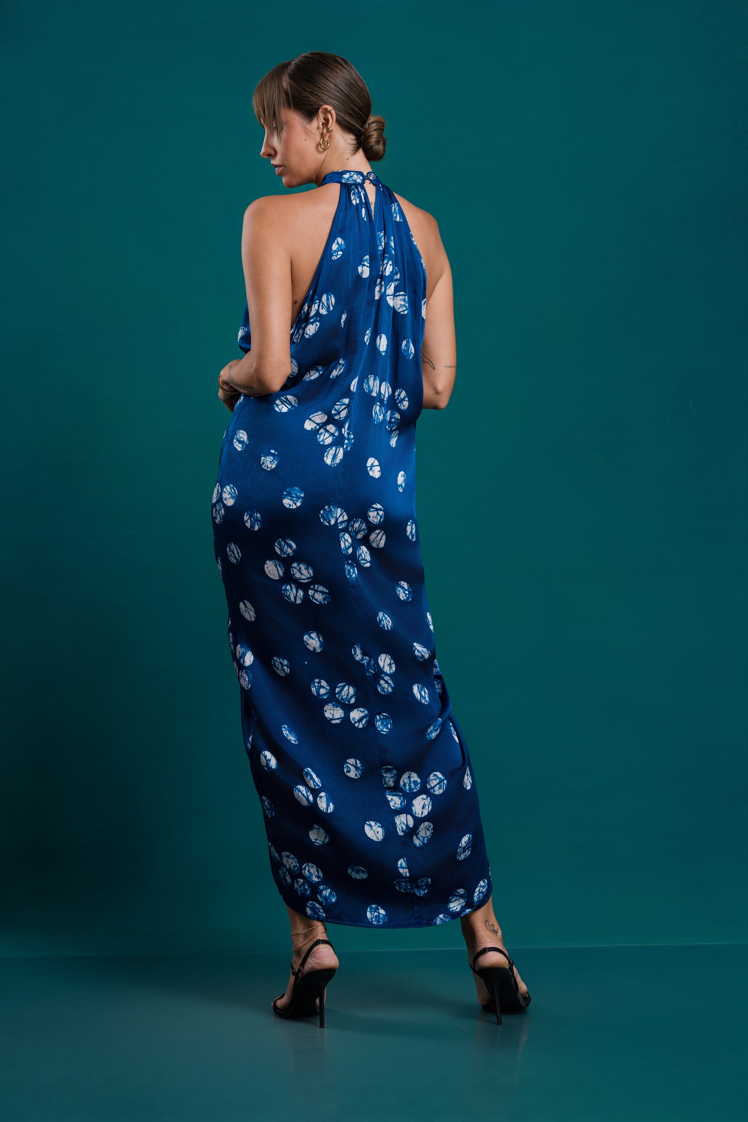 Lumina | Rosette Blue Knot Dress