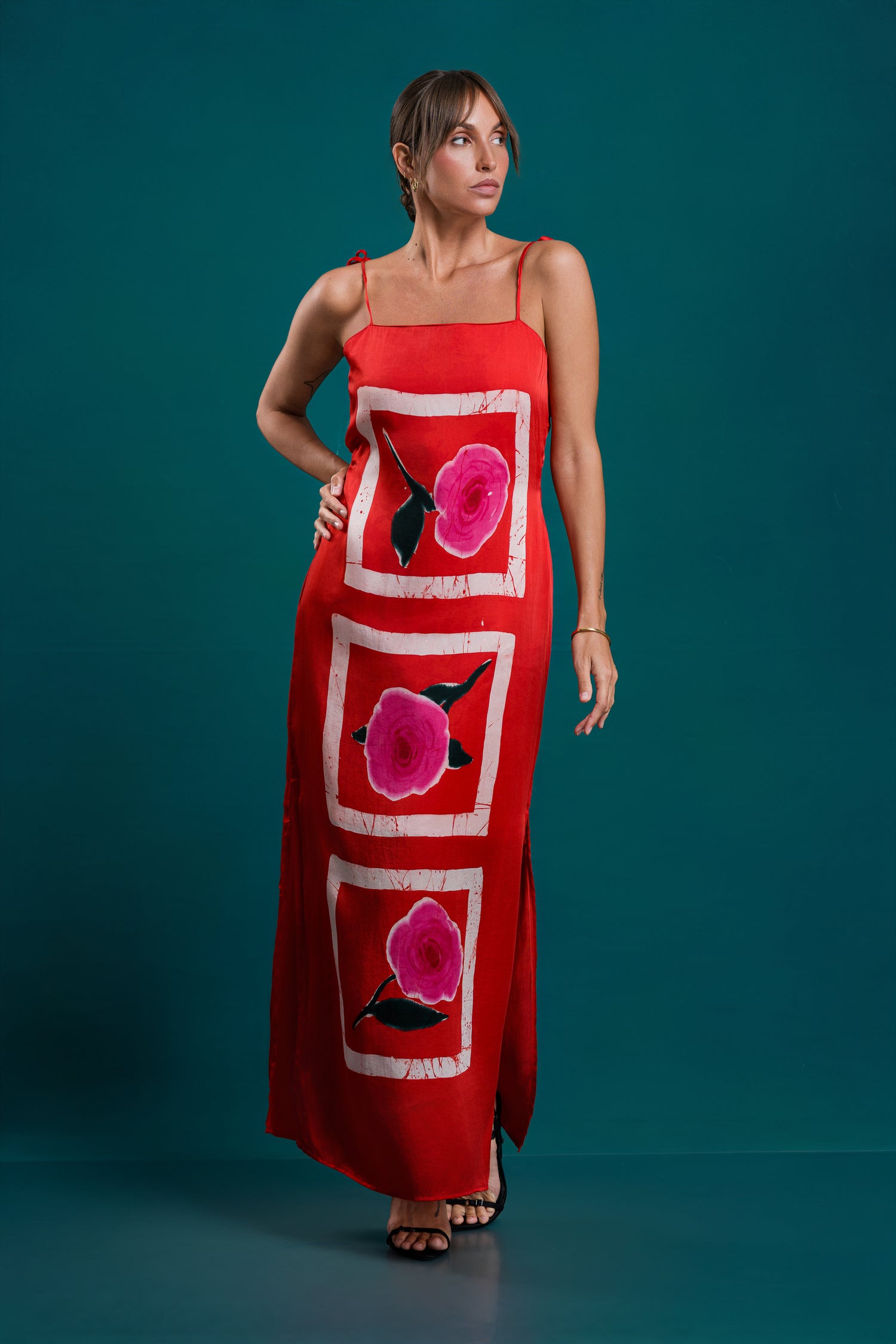 Lumina | Noir Rose Red Strap Dress