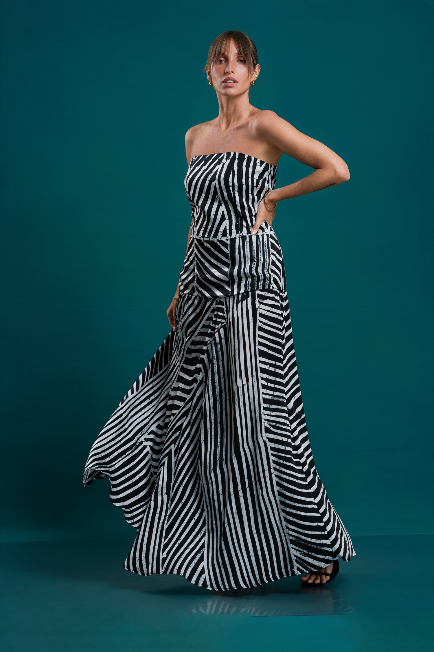 Lumina | Black Stripe Tube Dress