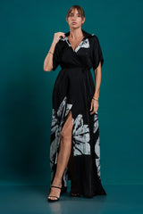 Lumina | Noir Wrap Shirt Dress
