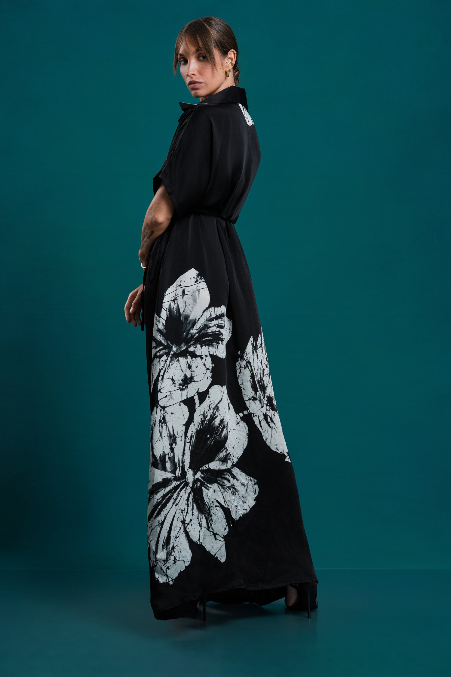 Lumina | Noir Wrap Shirt Dress