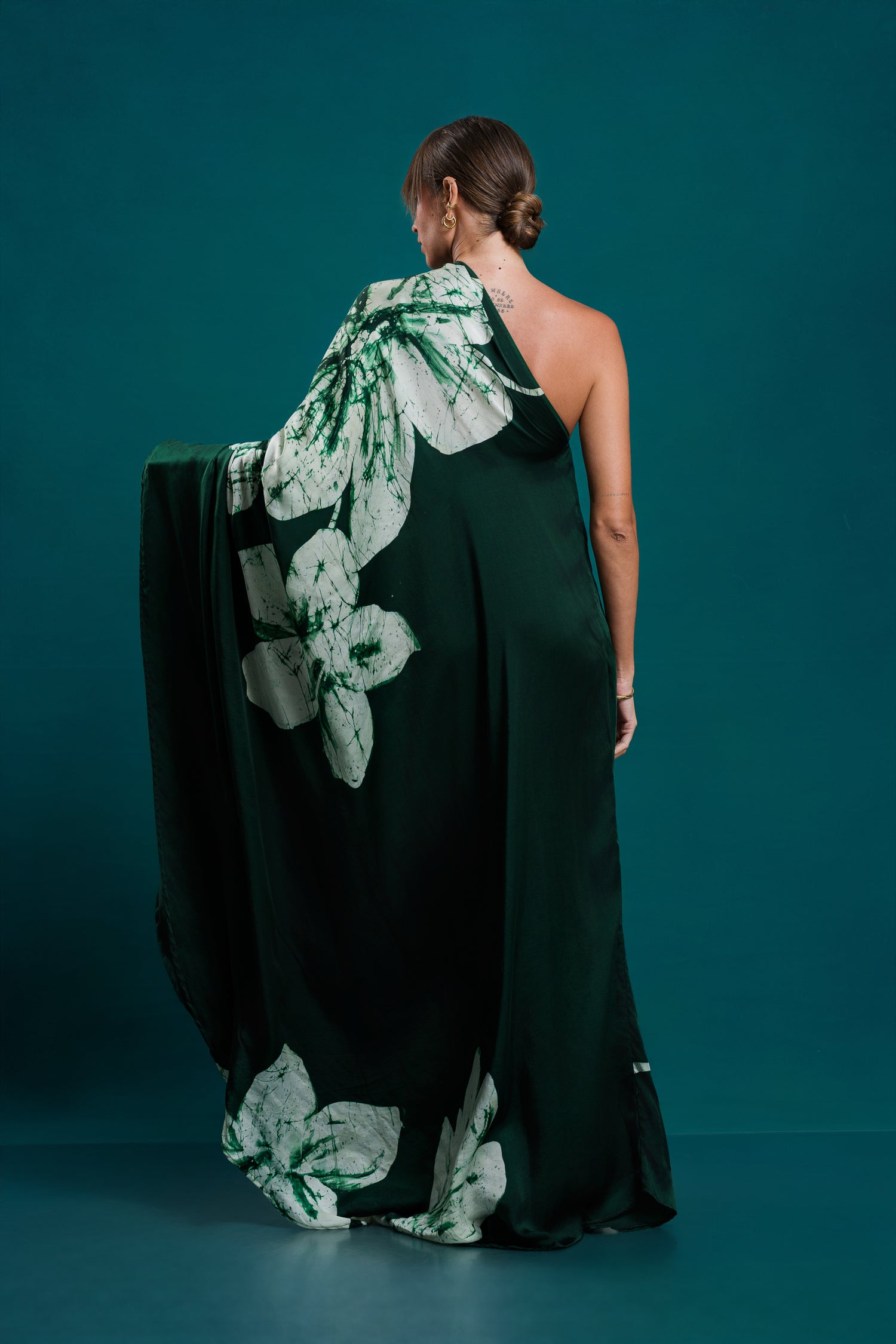 Lumina | Olive Bloom One-Shoulder Dress