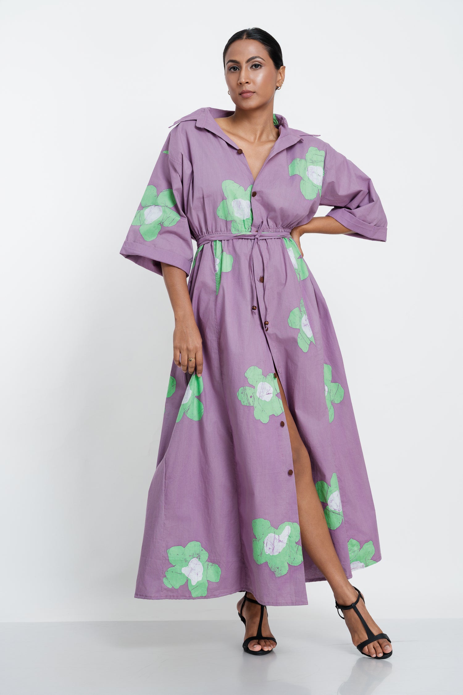 The Lavender Bloom Shirt Dress