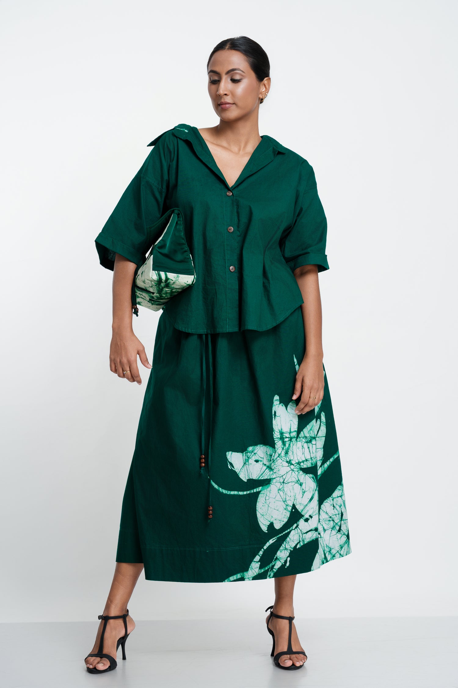 The Forest Meadow Shirt & Wrap Skirt Set