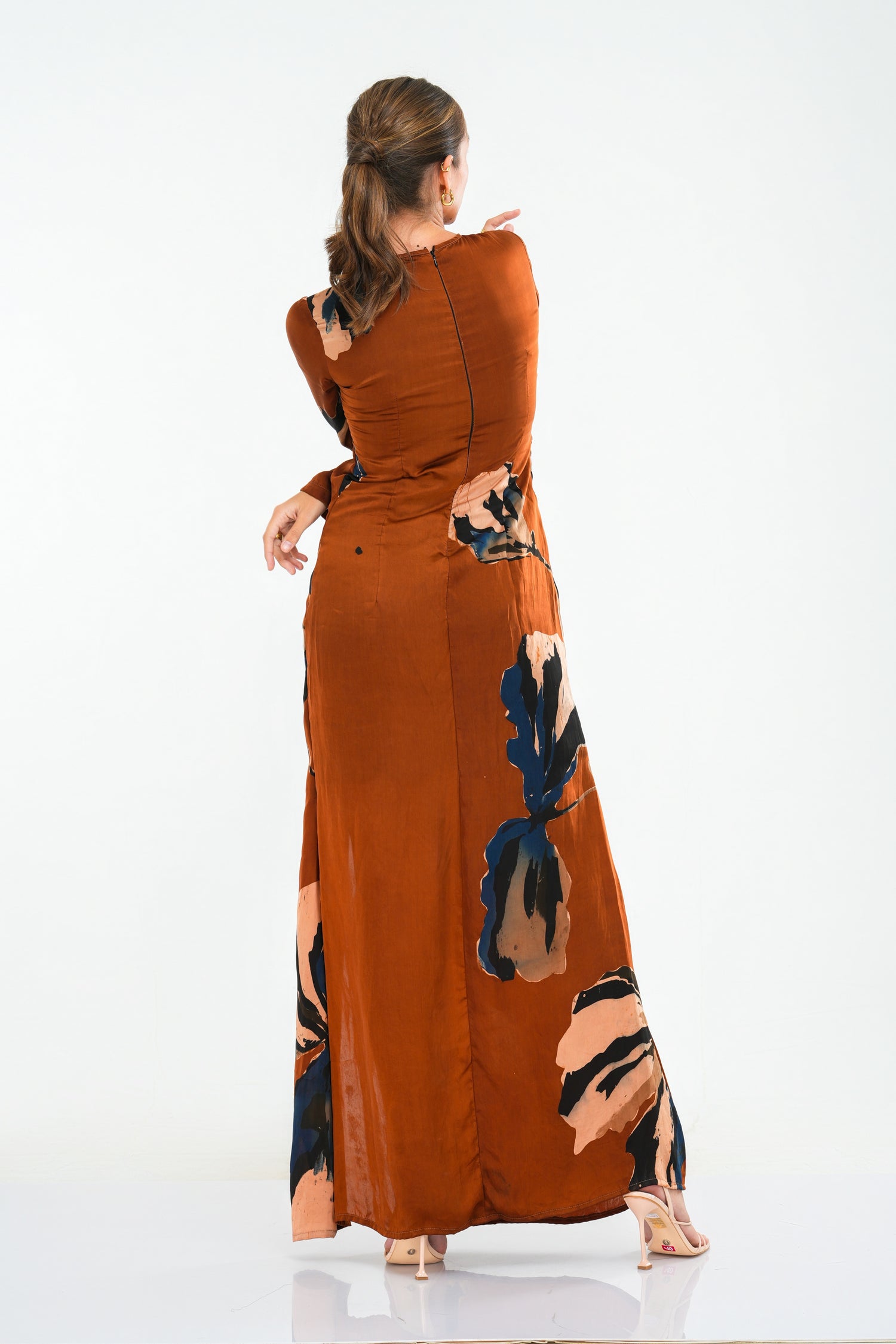 Brown Radiance A-line Dress