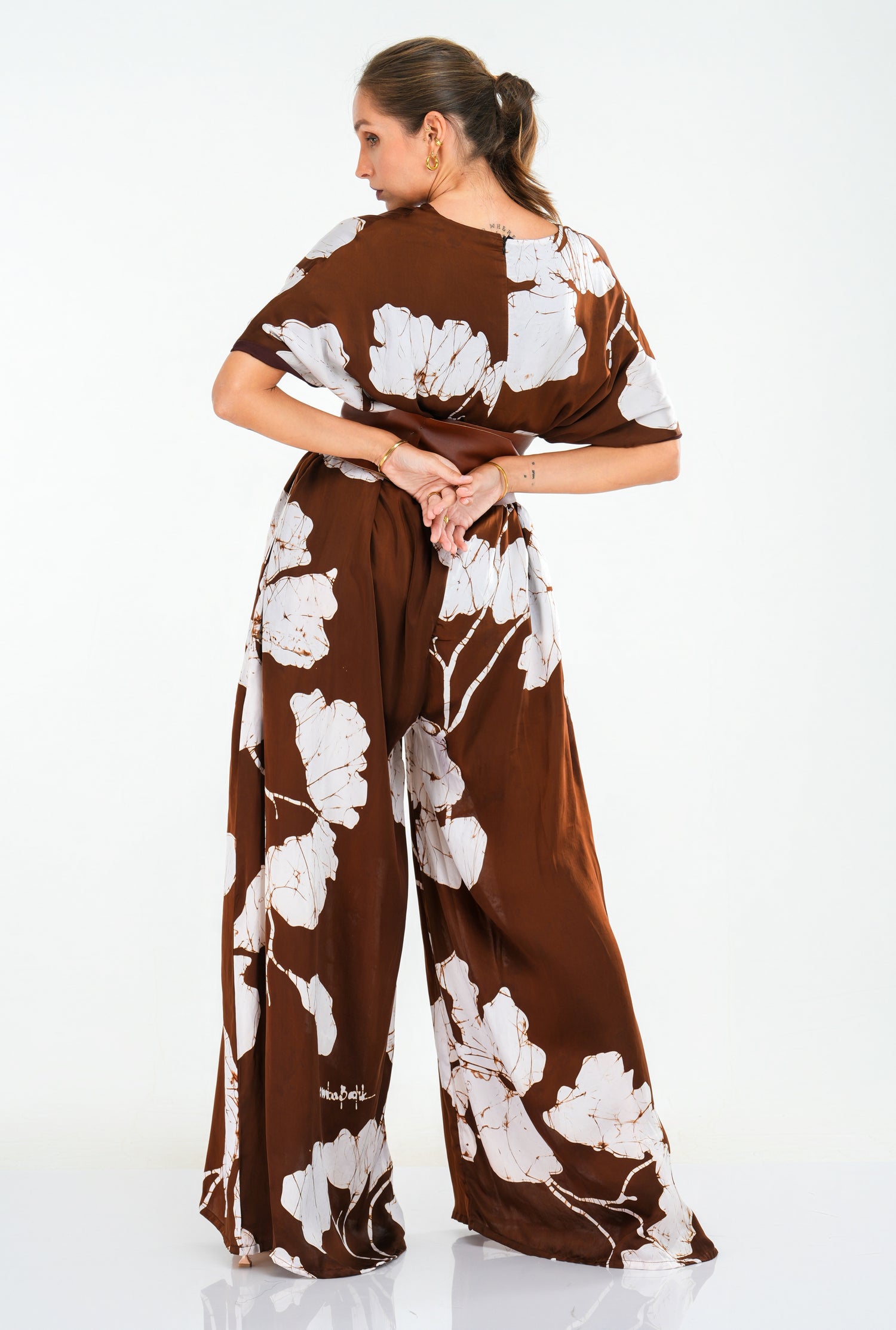 Floral Brown Luxe Jumpsuit