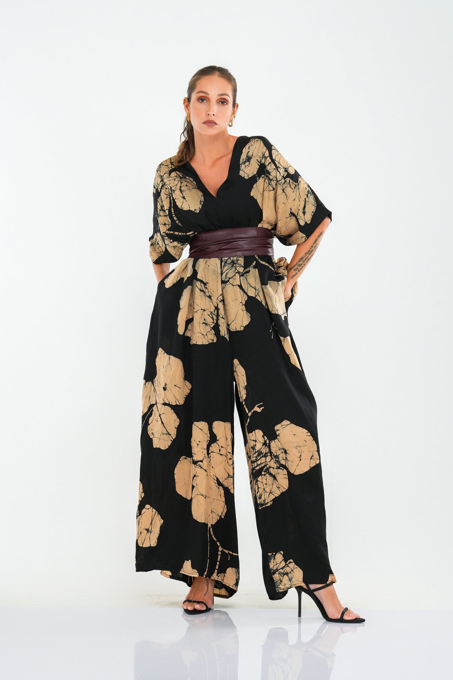 Floral Black Luxe Jumpsuit