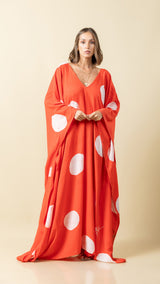 Red Polka Dot Kaftan